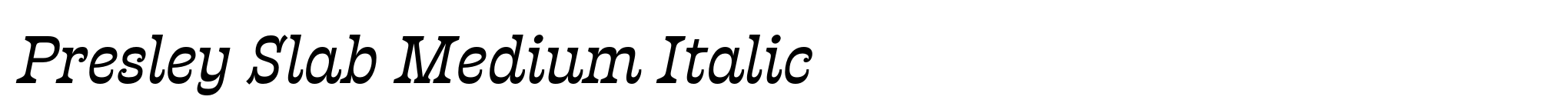 Presley Slab Medium Italic image